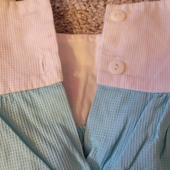 EUC Good Lad One Piece 12 Months Blue White Flowers Sleeveless Button Back - Picture 4 of 6